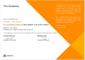 Certificate UPS LIEBERT